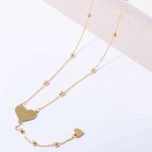 18K YELLOW GOLD HEART NECKLACE