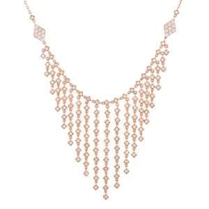 18K PINK GOLD NECKLACE WITH WHITE DIAMOND
