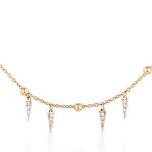18K YELLOW GOLD NECKLACE WITH WHITE DIAMOND