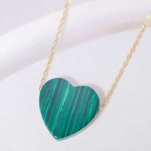 18K YELLOW GOLD NECKLACE WITH MALACHITE