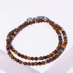 MAN NECKLACE WITH SEMI-PRECIOUS STONE