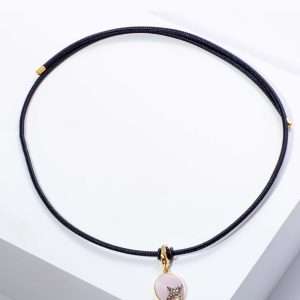 18K YELLOW GOLD PENDANT WITH BROWN DIAMOND