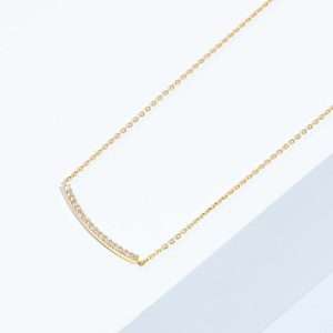 18K YELLOW GOLD NECKLACE WITH WHITE DIAMOND