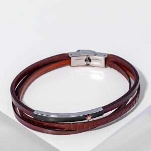 MAN BRACELET BROWN LEATHER