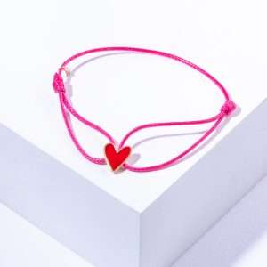 18K YELLOW GOLD HEART CORDON BRACELET
