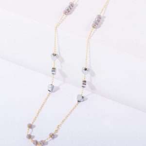 18K YELLOW GOLD CHOKER WITH STONE