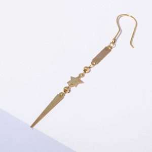 18K YELLOW GOLD STAR SINGLE EARRING