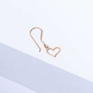18K YELLOW GOLD SINGLE EARING WITH HEART