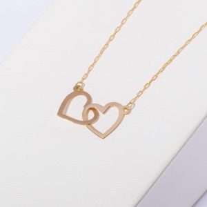 18K YELLOW GOLD HEART NECKLACE