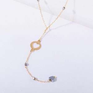 18K YELLOW GOLD HEART NECKLACE