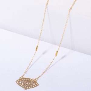18K YELLOW GOLD NECKLACE WITH GOLD EYE