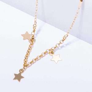 18K YELLOW GOLD STAR NECKLACE