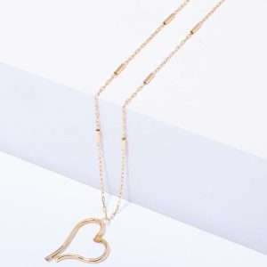18K YELLOW GOLD HEART NECKLACE