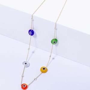 18K YELLOW GOLD CHOKER WITH EYES