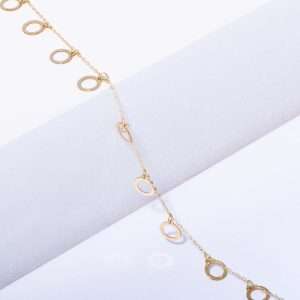 18K YELLOW GOLD CIRCLE ANKLET