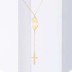 18K YELLOW GOLD ROSARY NECKLACE