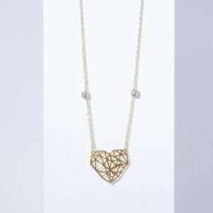 18K YELLOW GOLD HEART NECKLACE