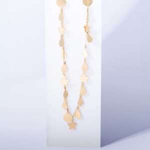 18K YELLOW GOLD ROSARY NECKLACE WITH ONYX