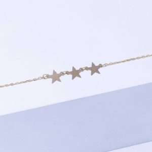 18K YELLOW GOLD STAR BRACELET