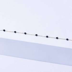 18K YELLOW GOLD BRACELET WITH ONYX STONE