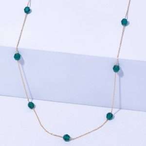18K YELLOW GOLD CHOKER WITH ONYX STONE