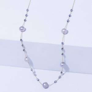 18K YELLOW GOLD PEARL NECKLACE