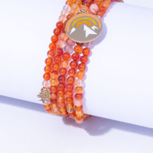 18K YELLOW GOLD KFARDEBIAN BRACELET WITH MULTI COLOR AGATE STONE