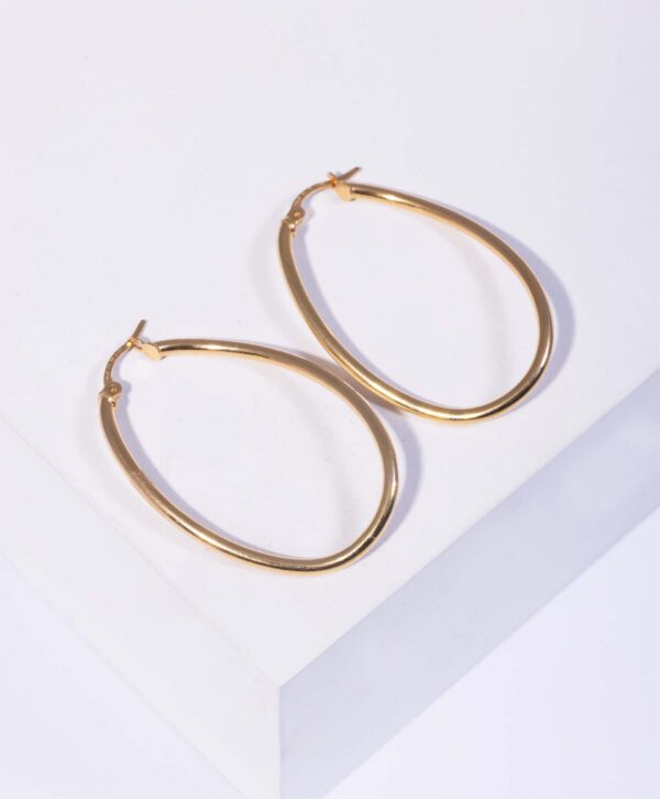 18K YELLOW GOLD EARRING WITH WHITE DIAMOND