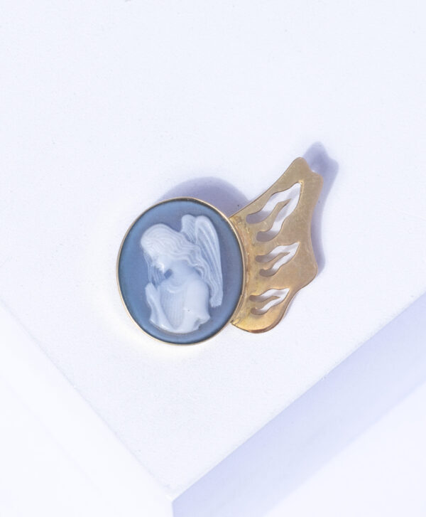 18K YELLOW GOLD ANGEL PENDANT