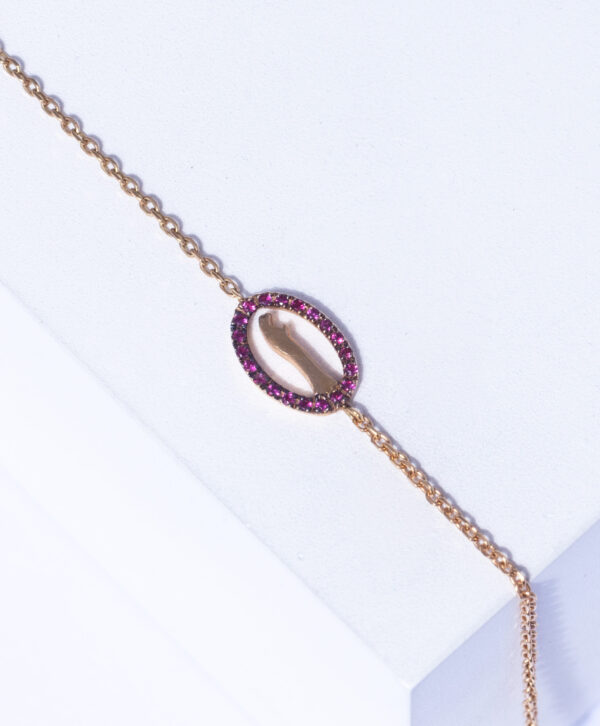 18K YELLOW GOLD VIRGIN MARY BRACELET WITH RUBY