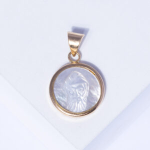 18K YELLOW GOLD SAINT CHARBEL PENDANT