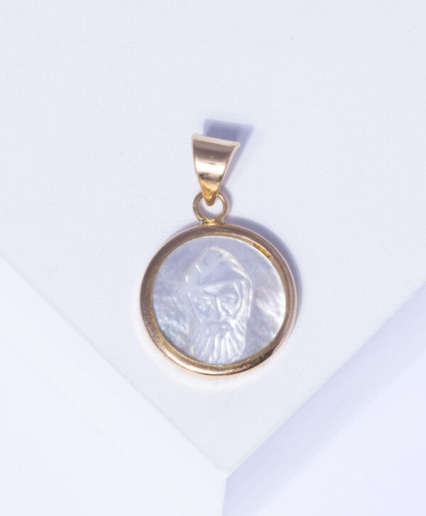 18K YELLOW GOLD SAINT CHARBEL PENDANT