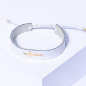 18K YELLOW GOLD CROSS BRACELET