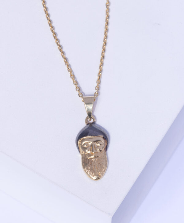 18K YELLOW GOLD SAINT CHARBEL NECKLACE