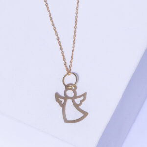 18K YELLOW GOLD ANGEL NECKLACE