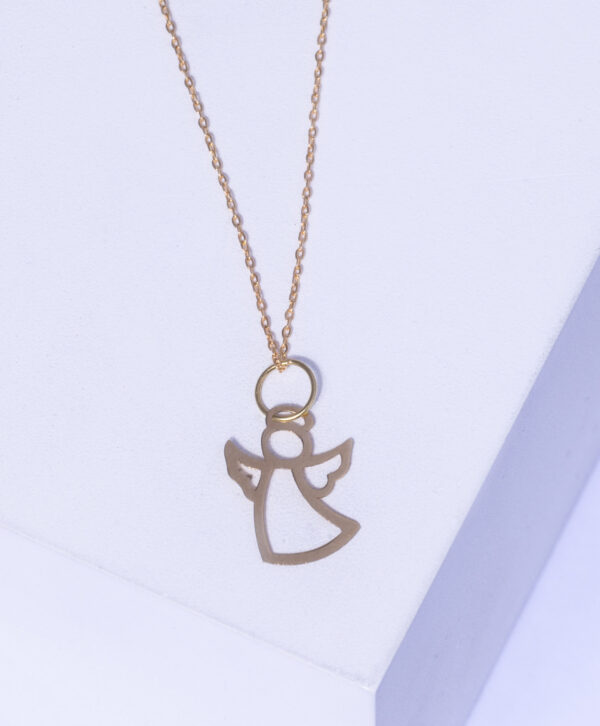 18K YELLOW GOLD ANGEL NECKLACE