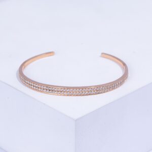 18K PINK GOLD BRACELET WITH WHITE DIAMOND