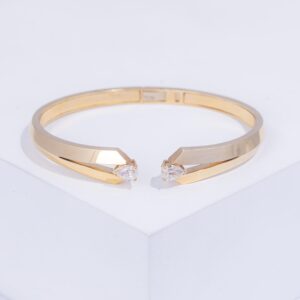 18K YELLOW GOLD BRACELET WITH WHITE DIAMOND