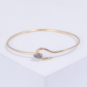 18K PINK GOLD BRACELET WITH GRAY DIAMOND