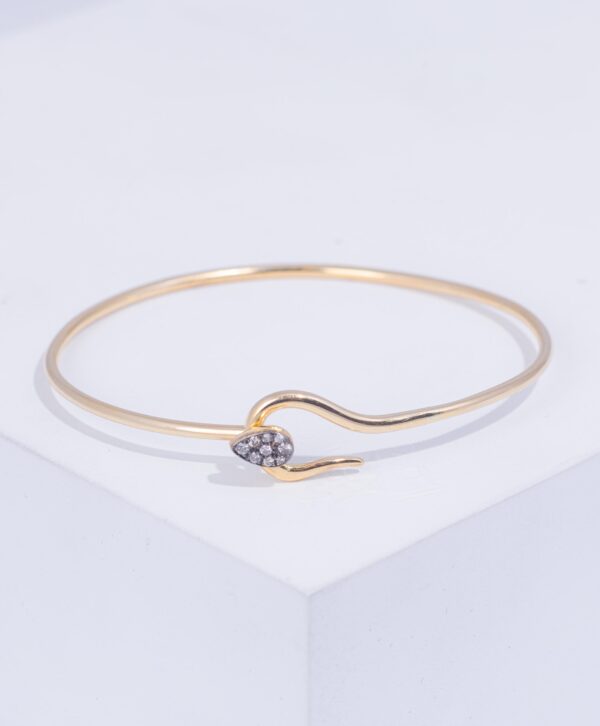 18K PINK GOLD BRACELET WITH GRAY DIAMOND
