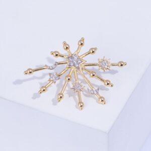 18K YELLOW GOLD EARRINGS WITH WHITE DIAMOND