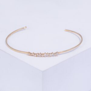 18K YELLOW GOLD BRACELET WITH WHITE DIAMOND