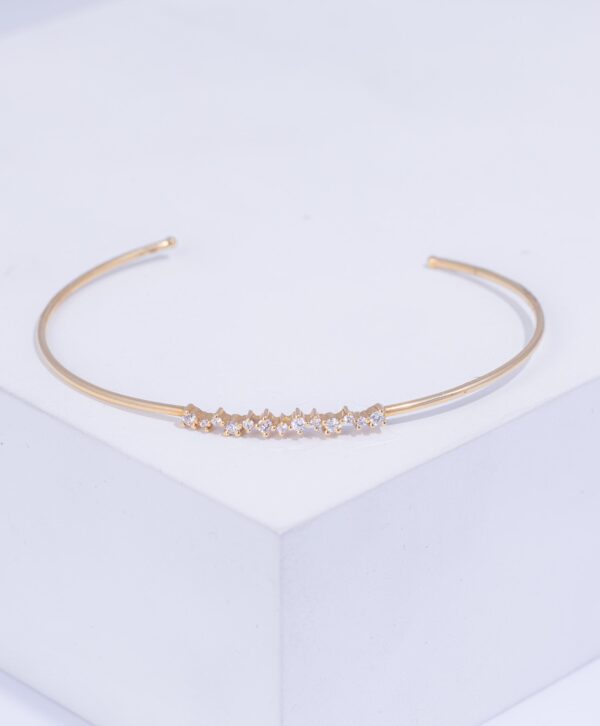 18K YELLOW GOLD BRACELET WITH WHITE DIAMOND