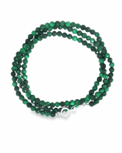 Malachite Beaded Necklace – Lush Green Cabochons