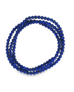 Lapis Lazuli Beaded Necklace in Round Cabochon Cut