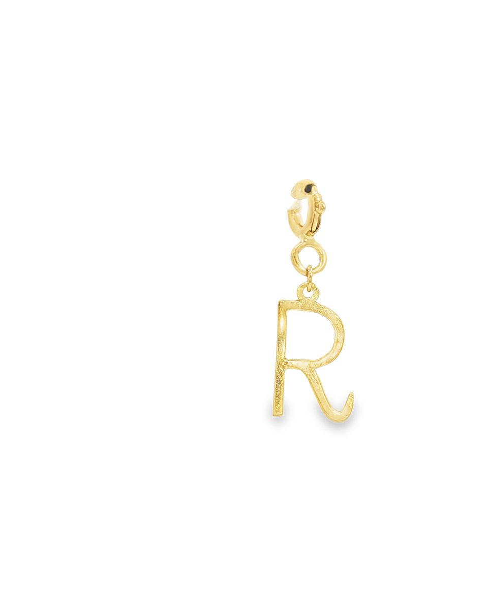 Yellow Gold Letter ‘R’ Pendant