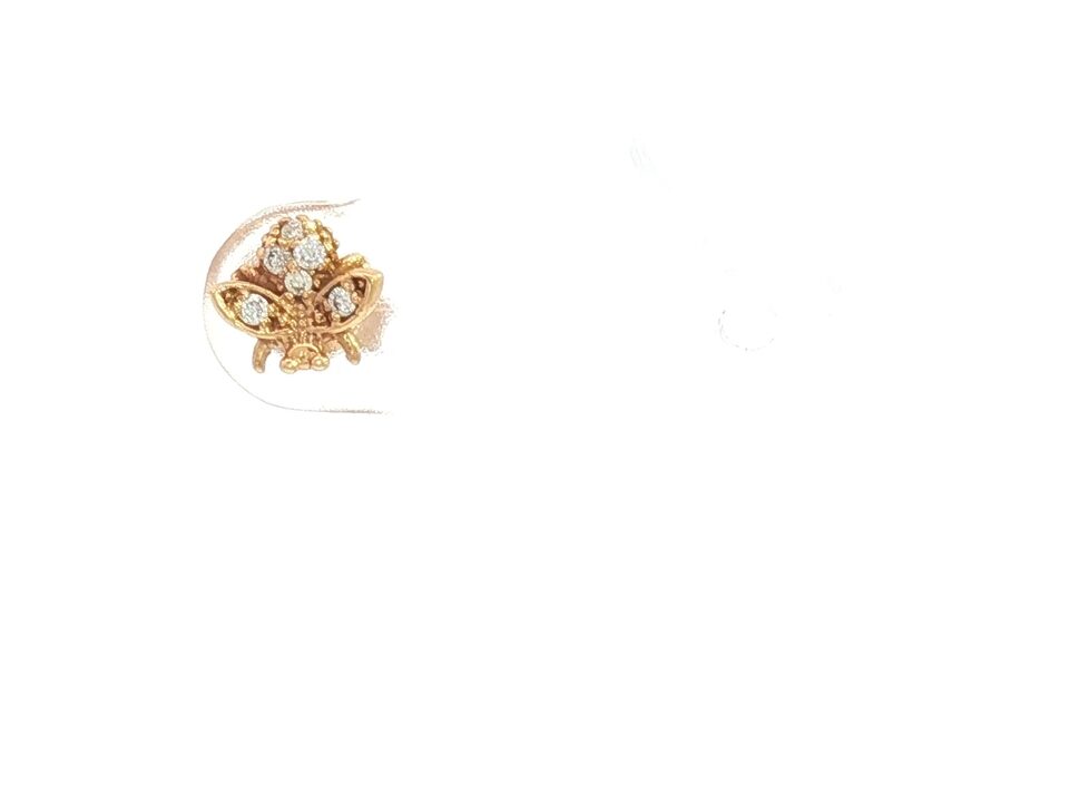 Yellow Gold Butterfly Stud Earrings with Fancy Yellow Diamonds